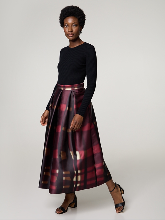 Image sur Jupe midi à motifs LUNA