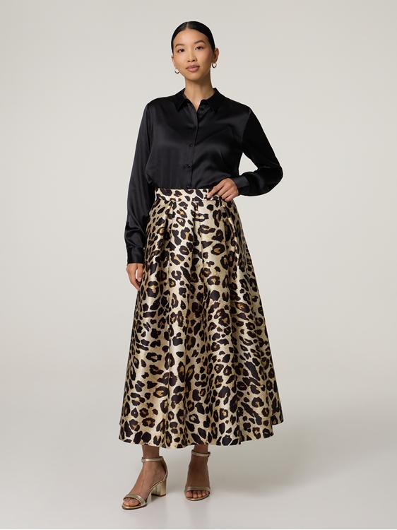 Image sur Jupe midi à motifs LUNA