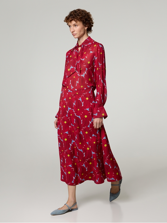 Bild von Midijupe mit Blumenprint