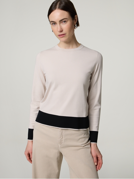 Bild von Pullover mit Blockstreifen