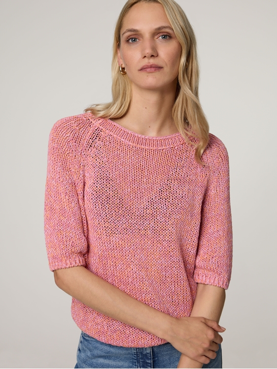 Image sur T-shirt tricoté avec du lin