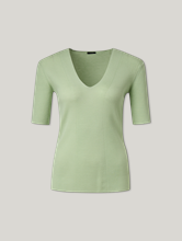 Image sur T-shirt tricoté en laine mérinos