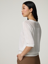 Image sur T-shirt tricoté avec du lin