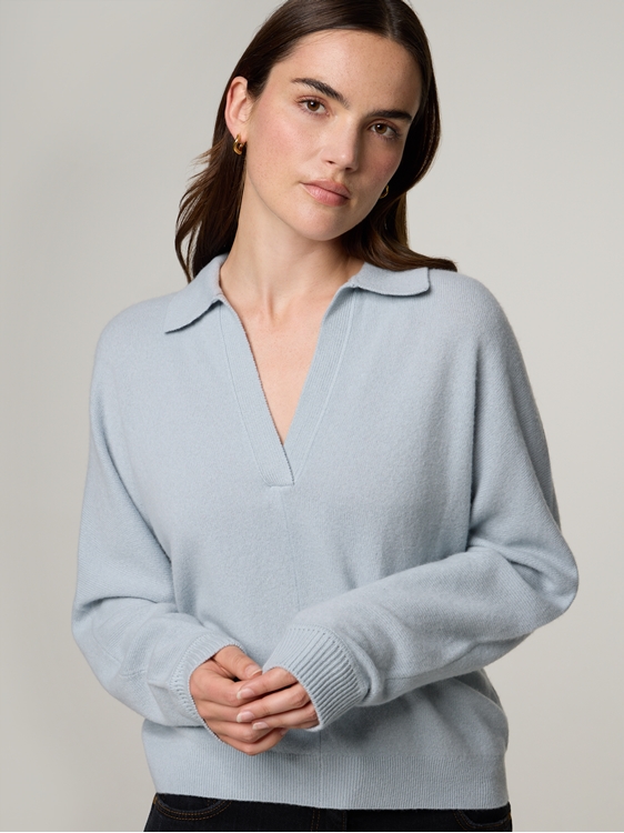 Image sur Polo-Shirt aus Kaschmir-Mix