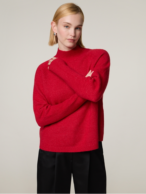 Bild von Stehkragen Pullover