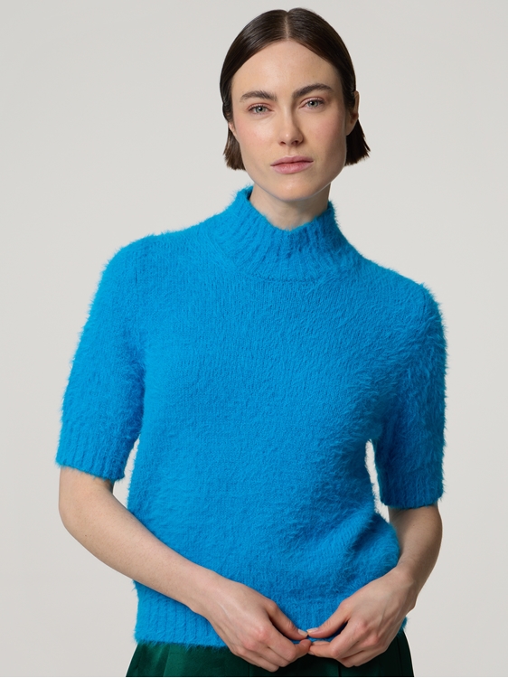 Bild von Kurzarmpullover mit Wolle