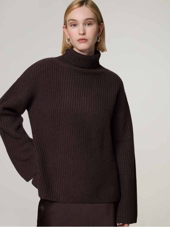 Image sur Pull à col montant en cachemire