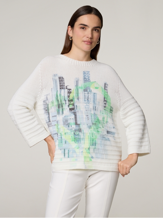 Bild von Strickpullover mit Print