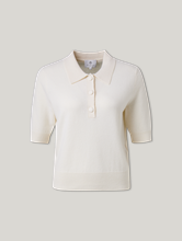 Bild von Strickpoloshirt mit Kaschmir