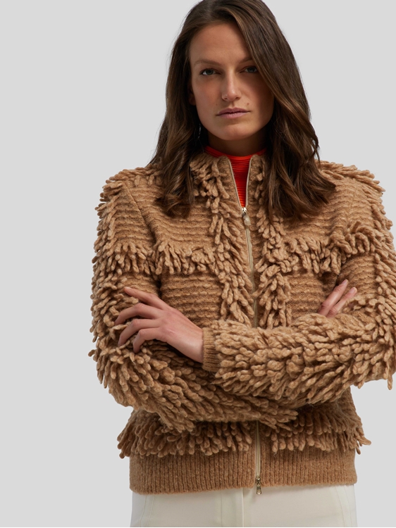 Marc Cain Strickmantel Fransen Marc Cain Strickjacke Mit Fransen