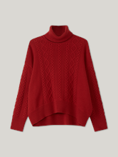 Image sur Pullover avec motif tressé