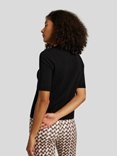 Image sur T-shirt à manches courtes en fine maille