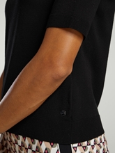 Image sur T-shirt à manches courtes en fine maille