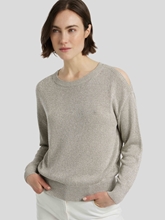 Bild von Cut-out-Pullover mit Glanzgarn