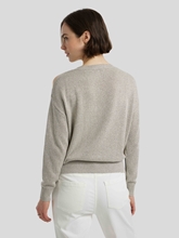 Bild von Cut-out-Pullover mit Glanzgarn