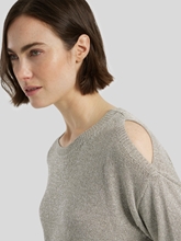 Bild von Cut-out-Pullover mit Glanzgarn