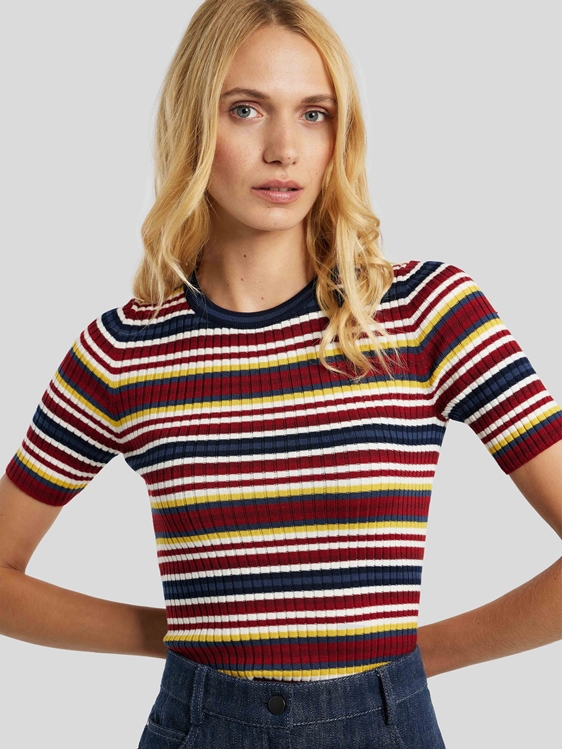 Bild von T-Shirt aus Feinstrick