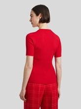 Image sur T-shirt tricoté en laine vierge