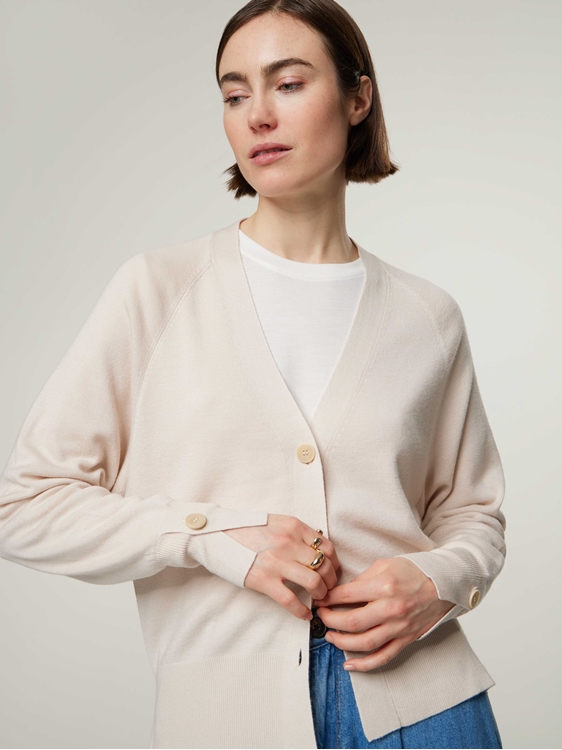 Bild von Strickjacke aus Seiden-Mix