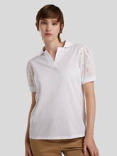 Bild von Polo-Shirt mit Spitzen-Detail