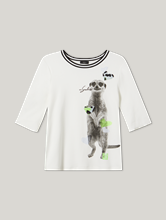 Bild von Shirt mit Erdmännchen-Print