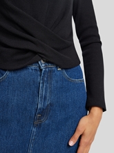 Bild von Langarmshirt mit Wickel-Optik