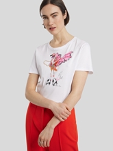 Image sur T-shirt imprimé flamands roses