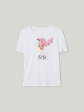 Image sur T-shirt imprimé flamands roses