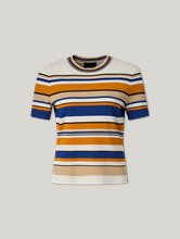 Image sur T-shirt en tricot à rayures