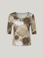 Image sur T-shirt à imprimé floral