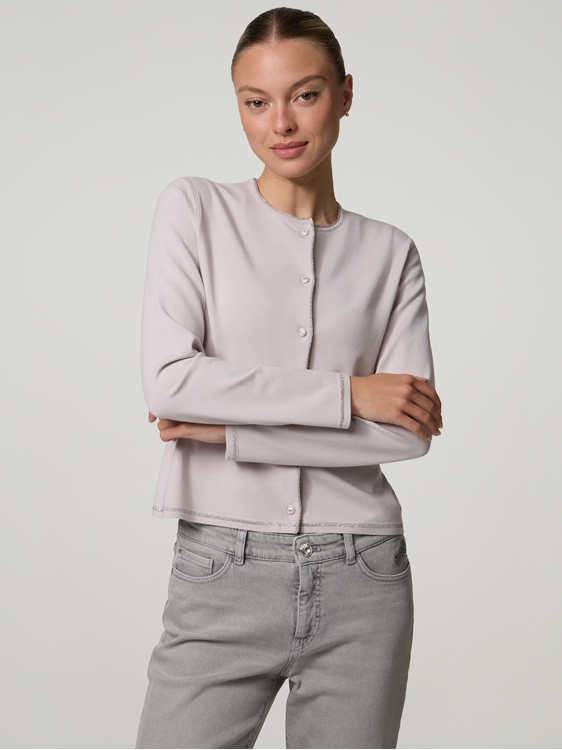 Bild von Strickjacke aus Feinstrick