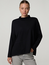 Image sur Pull à col droit en jersey
