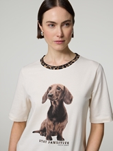 Image sur T-shirt avec imprimé teckel