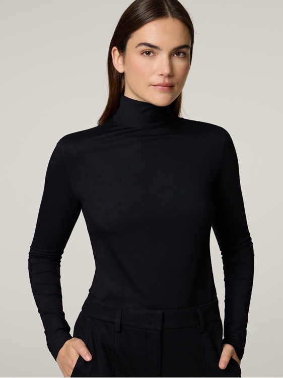 Bild von Stehkragen Jersey Shirt