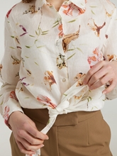 Bild von Bluse aus Leinen mit Knoten Detail