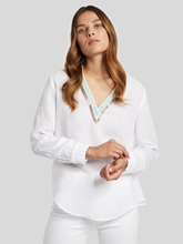 Bild von Bluse aus Leinen mit Perlen