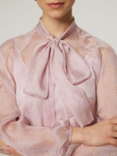 Image sur Blouse à pinces avec soie