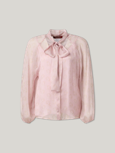 Image sur Blouse à pinces avec soie