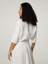 Image sur Blouse à manches courtes en lin