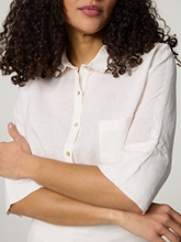 Image sur Blouse à manches courtes en lin