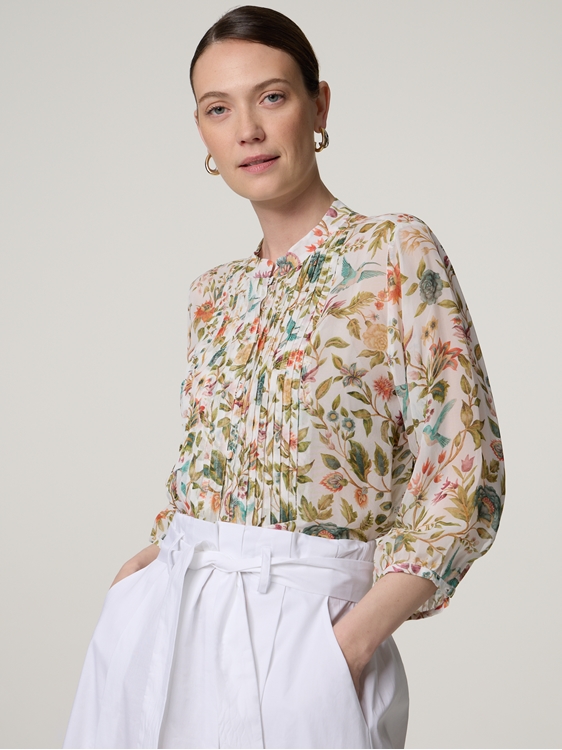 Image sur Blouse avec imprimé