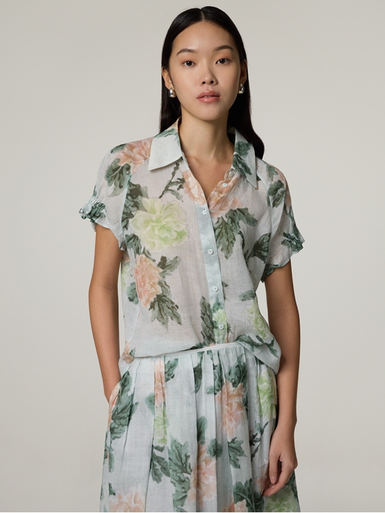 Bild von Kurzarmbluse aus Ramie