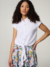 Image sur Blouse à manches courtes en lin