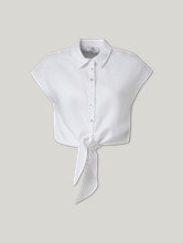 Image sur Blouse à manches courtes en lin