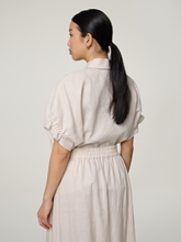 Image sur Blouse à manches courtes en lin