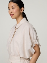 Image sur Blouse à manches courtes en lin