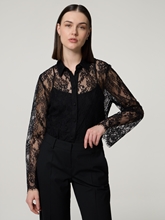 Image sur Blouse de chemise en dentelle perforée