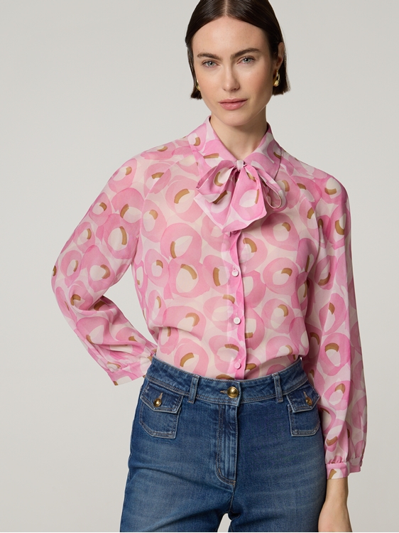 Image sur Chemisier à imprimé rétro