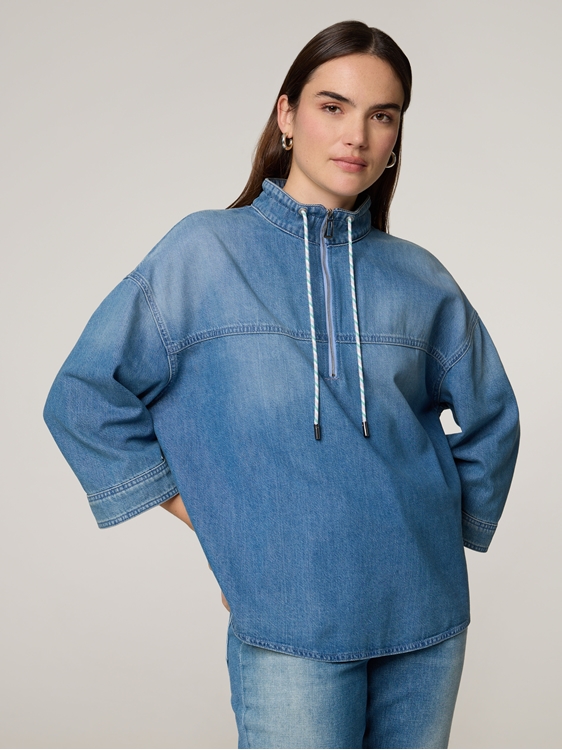 Bild von Jeansbluse mit Blaumwolle