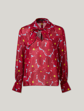 Bild von Schluppenbluse mit Blumenprint